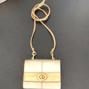 Authentic Coach mini crossbody turn lock